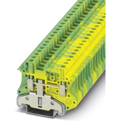 Phoenix Contact 3046207 Doorgangsserieklem 6.2 mm Schroeven Groen, Geel 50 stuk(s)