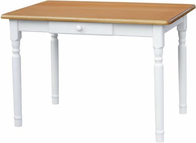 Eettafel Grenenhout - Keukentafel Tafel - Eten Wonen - Handgemaakt Milieuvriendelijk - 50x50x75 cm - Wit