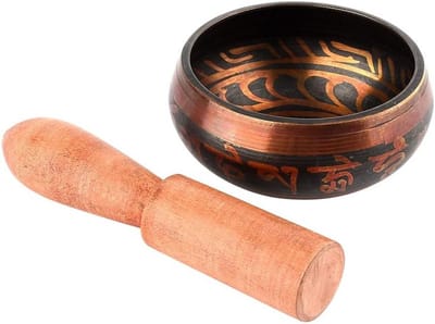 Meditatie Klankschaal 8 cm met Klopper voor Yoga, Mindfulness en Heling - Koperen Kom
