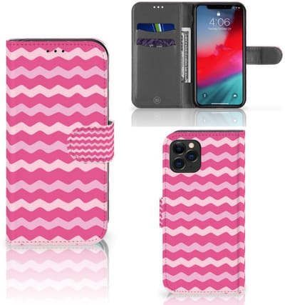 Apple iPhone 11 Pro Telefoon Hoesje Waves Pink