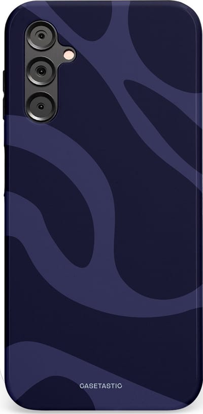 Casetastic Hoesje Geschikt voor Samsung A14 (5G/4G) - Stijlvolle Beschermende Duo-layer Case - Diepzee Marine Golven