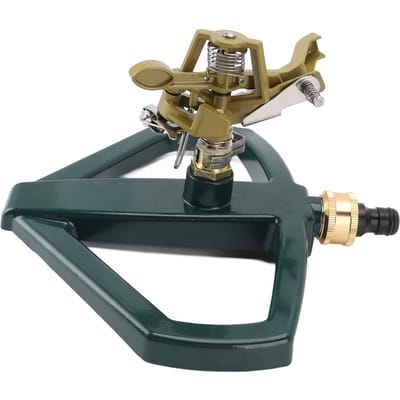 Arroseur rotatif pour cour pelouse Rotation à 360 degrés Réglable Couverture de grande surface Automatique jaune