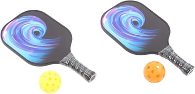 Sport Rackets Set - Padel Rackets - Buiten Sporten - Lichtgewicht Glasvezel - 2 Rackets 4 Ballen - Multicolor