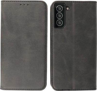Hoesje Geschikt voor Samsung Galaxy S21 Plus - Magnetisch Folio Book Case - Wallet Cases Telefoonhoesje - Zwart