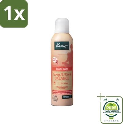1 x Kneipp - Douche schuim - Body & Mind Balance - Iris & Vetiver - 200 ml - Douche Foam - Ontspanning - Balans - Iris - Vetiver