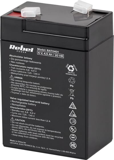 Rebel Power Serie - Gel Accu - 6V - 4,5Ah