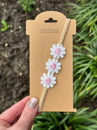 Elastisch haarbandje – New born haarbandje - Haarband - Meisjes haarband – Baby haarbandjes - Haaraccessoires - Haaraccessoires voor meisjes - Handmade - Kraamcadeau - Bruiloft - Kraamcadeautje - Cadeautje
