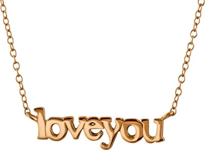 Montebello Ketting Celcia - 925 Zilver Roséverguld - LoveYou - 21x5mm - 45cm