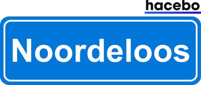 Hacebo - Plaatsnaam Sticker - 29x10 CM - Noordeloos sticker - Verkeersborden sticker - grappige cadeaus - Noordeloos