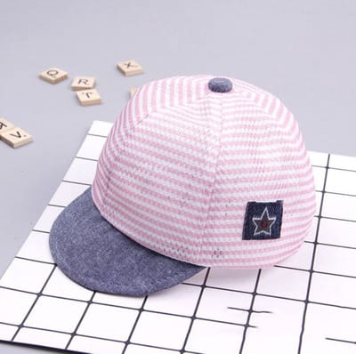 Baby petje | koel | verstelbaar | roze/wit