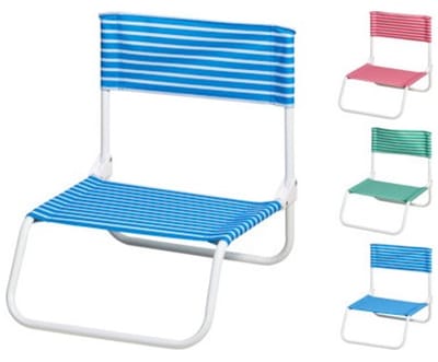 Vouwbare Strandstoel Gestreept – Compact & Comfortabel - Blauw