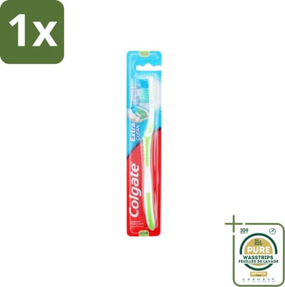 1 x Colgate - Tandenborstel - Extra Clean Medium - 1 Tandenborstel- Tandenborstel - Tandenpoetsen - Tandenborstel Extra Clean - Tandenborstel Medium - Tandenborstel Gebogen Kop