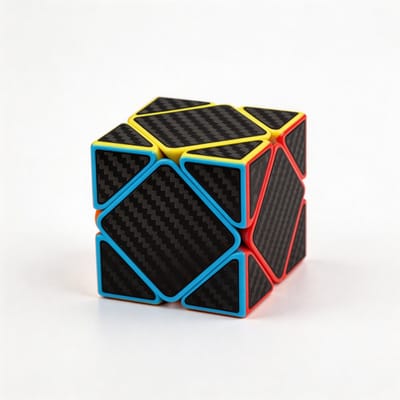 Qiyi Scew Carbon – Speedcube | Snel, Soepel & Duurzaam – Klassieke Speed Cube - Puzzelkubus voor Jong & Oud - Fidget - Fidget Cube - Fidget Toys