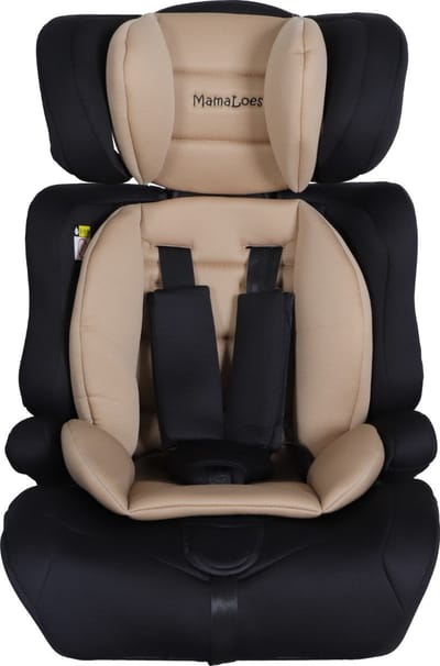 MamaLoes Saar - i-Size Autostoel - 76-150 cm - Beige - Verstelbare Hoofdsteun - Verwijderbare Rugleuning & 5-Punts Gordel - 3 tot 12 jaar