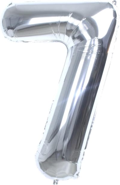 Finnacle - Cijferballon - Folieballon - 70cm - Zilver - Cijfer 7