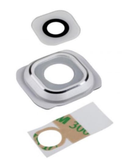 Camera Lens Cover  inclusief lens geschikt voor de Samsung Galaxy S6 Wit