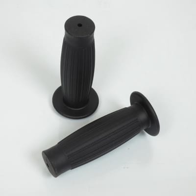 Paire de poignée vintage caoutchouc noir Vparts modèle Bullit guidon 25mm pour moto