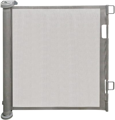 PIPIPOXER-Oprolbaar Traphekje 150 cm – Veiligheidshekje Baby & Huisdier,Zwart