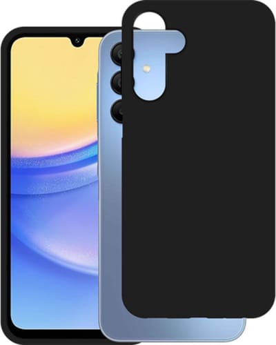 Just in Case hoesje geschikt voor Samsung Galaxy A15 (4G/5G) Hoesje Siliconen - Flexibele Case - Zwart