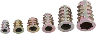 50 Stuks Zink Legering Mortise Moeren Set voor Houtbewerking - M4, M5, M6, M8, M10 Schroef-In Sockets en Impact Moeren voor Meubels