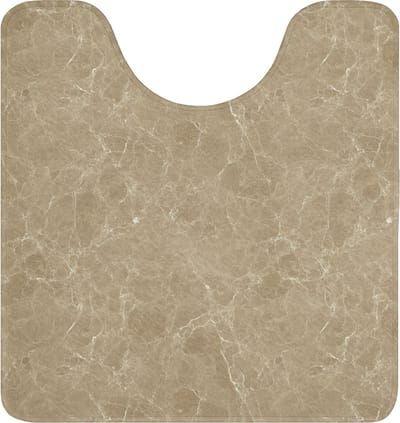 WC mat met uitsparing 55x60 cm - Antislip - Beige - Marmer - Witte aders - Toiletmat met uitsnijding - Vloermat - Douchemat - Toilet tapijt - Toiletmatten