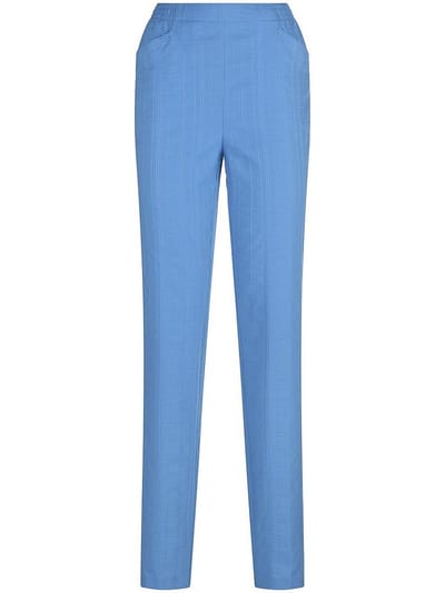 Broek taps toelopende pasvorm Van Peter Hahn blauw