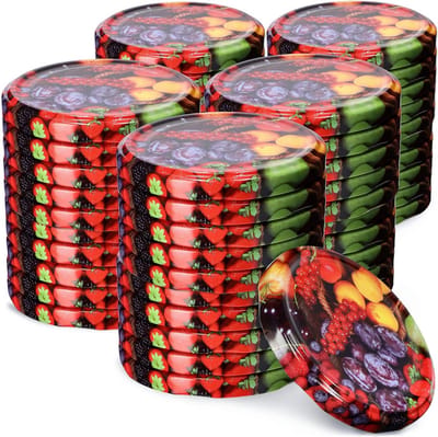 50 Stuks Metalen Schroefdeksels Fi66mm voor 200ml en 315ml Potten