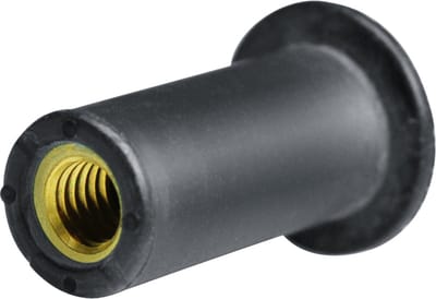 GOEBEL® - 250 x EPDM blindklinkmoeren M 3 - EPDM / Messing (Ø x L) 7,9 mm x 12,6 mm - Vlakke kop Ronde schacht - Schacht einde Open - NEOPREN - 7660066030 - Linkmoeren - Klinkmoeren - Blindmoeren