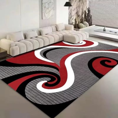 Tapis Flottants de Luxe Nordique pour Salon Tapis Doux pour Chambre à Coucher Tapis de Chevet Grande Surface Géométrie Vestiaire Tapis de Sol Antidérapant 60*90cm