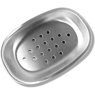 Roestvrijstalen zeepbakje met dubbele laag, aftapbaar voor badkamer en keuken, duurzaam opbergrek voor huishoudelijk gebruik