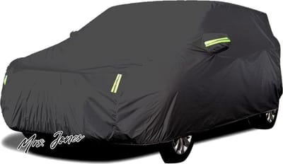 Mrs. Jones Autohoes voor buiten waterdicht ademend uv-bestendig stofdicht sneeuwwerend met vaste gesp reflecterende strepen (L) - beschermhoes auto autohoes .