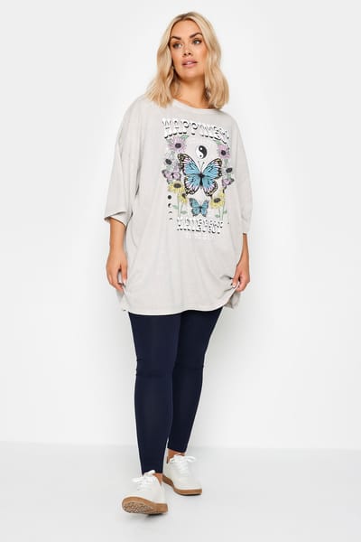Yours Legging Van Katoen In Donkerblauwsize 42