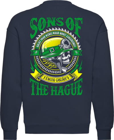 Sweater Sons Of Den Haag | Kerstcadeau | Cadeau voor man | Vaderdag | Navy | maat XS