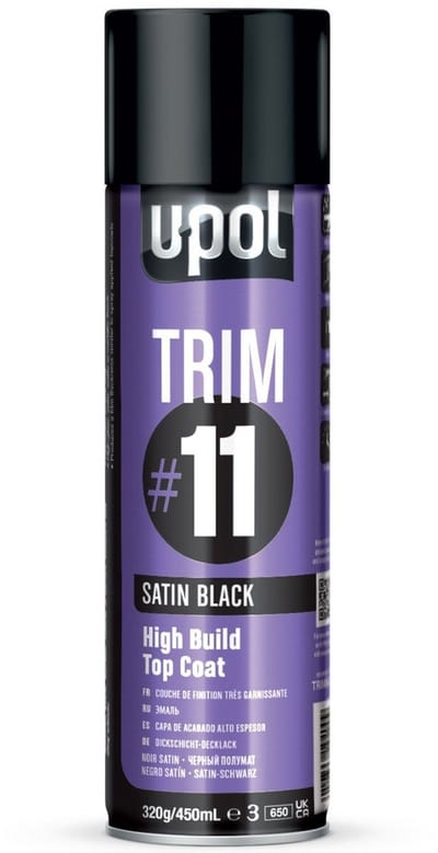 U-POL #11 Zijdeglans Zwart spuitbus 450ml