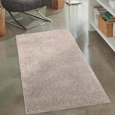hoogpolig shaggy tapijt 160x230 cm - zand-beige - modern en comfortabel voor woonkamer en slaapkamer
