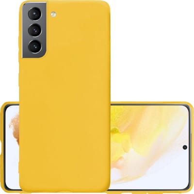 Hoesje - Geschikt voor Samsung Galaxy S21 Plus - Sterk & Shockproof - Hoes Cover - Siliconen Case - Geel
