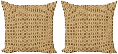 ABAKUHAUS Kussenhoes – 2x50x50 cm – Dubbelzijdig – Beige/Karamell