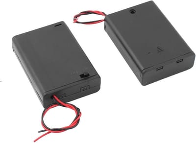 Batterij Houder - Batterij Doos - Apparaten Aanjagen - Met Aan/Uit Schakelaar - 3x AA - Zwart