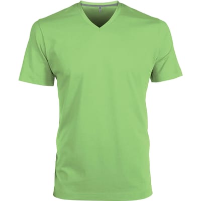 Kariban T-shirt V-hals korte mouwen K357 - Lime - XXL