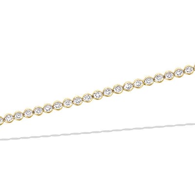 CHIVAL Armband 18K Vergulde Goud "Ronde Tennis Armband" – Luxe, Elegant, Klassiek, Zirkonia, Hypoallergeen, Sieraad voor Dames, Cadeau, Romantiek, Liefde, Geschenkverpakking, Kerst