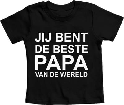 Strijkapplicatie Vaderdag - Jij bent de Beste Papa! - WIT