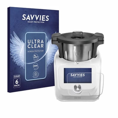 Savvies - Screenprotector voor SilverCrest Monsieur Cuisine Connect - Folie Beschermfolie transparant 6 Stuks