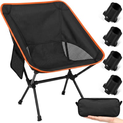 SnelShoppen - Campingstoel Pieghevole Max 200 kg - Lichtgewicht Vouwen Stoel met Borsa da Trasporto - Ideaal voor Vissen, Escursionismo, Picnic, BBQ,