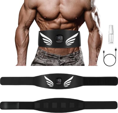 Spierstimulator Gordel - Buiktrainer EMS - Spierversteviging Thuis - 10 Modi 30 Intensiteiten - 118 cm Lengte - Zwart