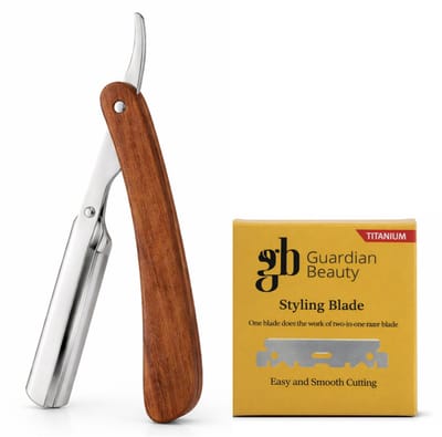 Guardian Beauty Scheermes - Roestvrij Staal - Shavette - Met 50 stuks GB Titanium Halve Mesjes