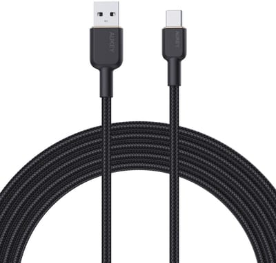 Aukey CB-NAC1 USB-C Type-C Power Delivery PD 60W 3A 1m nylon - Black