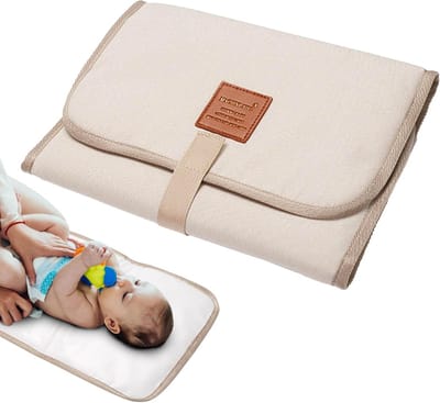 Opvouwbaar Draagbaar Aankleedkussen voor Baby - Waterdichte Luiermat met Magische Stickers