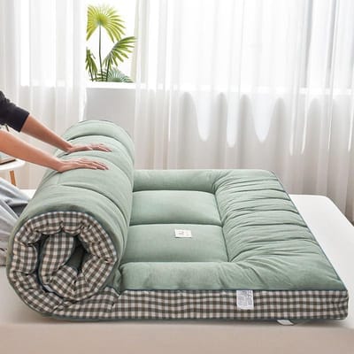 Japanse futonmatras - Slaapkussen logeerbed - Comfortabel slapen - Verdikte vulling - 150x190cm - Grijs