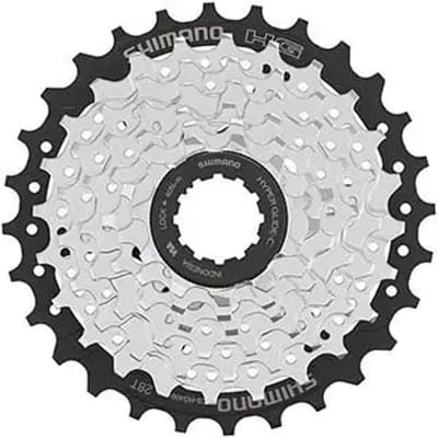Shimano CS-HG400 7-speed Cassette 11-28T – Hyperglide HG Cassette voor MTB & Trekking – Staal, Zilver/Zwart