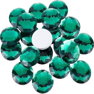 Allecto - Ronde Acryl Strass - Zelfklevende Edelstenen - Groen - Sieraden en Knutselen - 50 Stuks - Perfect voor Cosplay en Uitnodigingen